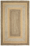 8? x 10? Tan and Beige Bordered Area Rug