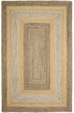 8? x 10? Tan and Beige Bordered Area Rug