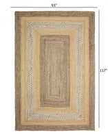 8? x 10? Tan and Beige Bordered Area Rug