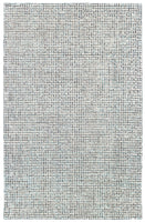 8? x 10? Navy and Ivory Grids Area Rug