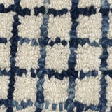 8? x 10? Navy and Ivory Grids Area Rug