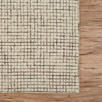 5? x 8? Tan and Ivory Grid Area Rug