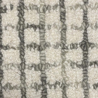 5? x 8? Tan and Ivory Grid Area Rug