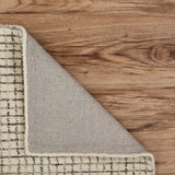 5? x 8? Tan and Ivory Grid Area Rug