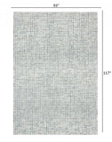 5? x 8? Tan and Ivory Grid Area Rug