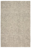 5? x 8? Tan and Ivory Grid Area Rug