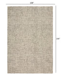 5? x 8? Tan and Ivory Grid Area Rug