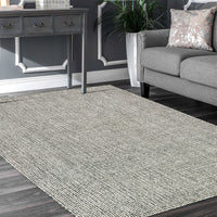 9? x 12? Gray Interwoven Maze Area Rug