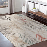 5? x 7? Ivory Eclectic Arrows Area Rug