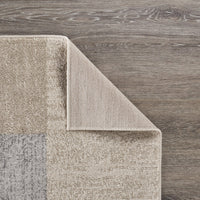 5? x 7? Beige and Black Modern Blocks Area Rug