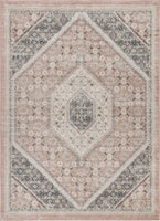 5? x 7? Gray and Soft Pink Traditional Area Rug