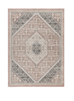 5? x 7? Gray and Soft Pink Traditional Area Rug