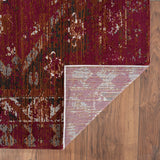 5? x 8? Deep Red Traditional Area Rug