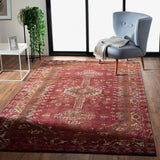 5? x 8? Deep Red Traditional Area Rug