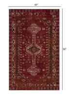 5? x 8? Deep Red Traditional Area Rug