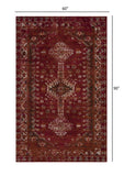 5? x 8? Deep Red Traditional Area Rug