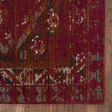 5? x 8? Deep Red Traditional Area Rug