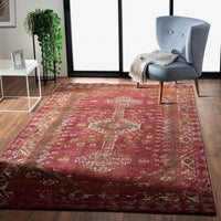 5? x 8? Deep Red Traditional Area Rug