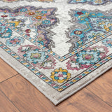 5? x 8? Blue Traditional Floral Motifs Area Rug