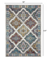 5? x 8? Blue Traditional Floral Motifs Area Rug