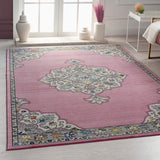 5? x 8? Pink Traditional Medallion Area Rug