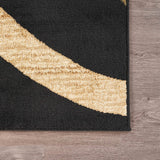 8? x 10? Black Abstract Geometric Area Rug