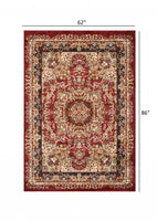 5? x 7? Red Royal Medallion Area Rug