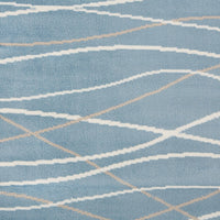 8? x 10? Blue Contemporary Waves Area Rug