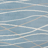 8? x 10? Blue Contemporary Waves Area Rug