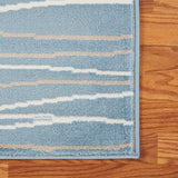 8? x 10? Blue Contemporary Waves Area Rug