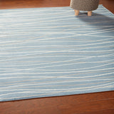 8? x 10? Blue Contemporary Waves Area Rug