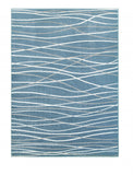 8? x 10? Blue Contemporary Waves Area Rug