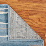 8? x 10? Blue Contemporary Waves Area Rug