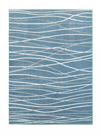 8? x 10? Blue Contemporary Waves Area Rug