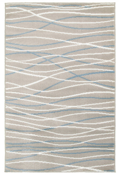 5? x 7? Gray Contemporary Waves Area Rug