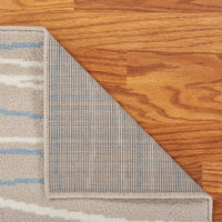 5? x 7? Gray Contemporary Waves Area Rug