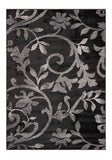 5? x 7? Black Filigree Vines Area Rug