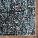 5? x 8? Blue Chaotic Strokes Area Rug