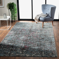 5? x 8? Blue Chaotic Strokes Area Rug