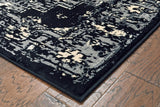 8? x 10? Black Medallion Oriental Area Rug