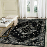 8? x 10? Black Medallion Oriental Area Rug