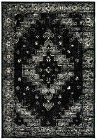 8? x 10? Black Medallion Oriental Area Rug