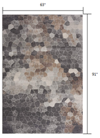 2? x 3? Beige Cobblestone Pattern Scatter Rug