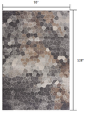 2? x 3? Beige Cobblestone Pattern Scatter Rug