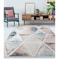 5? x 7? Ivory Watercolored Prism Area Rug