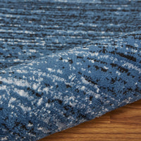 5? x 7? Blue Abstract Ocean Area Rug