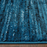 5? x 7? Blue Abstract Ocean Area Rug