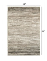 5? x 7? Beige Abstract Striations Area Rug