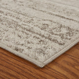 5? x 7? Beige Abstract Striations Area Rug