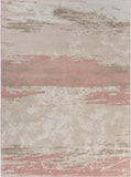 5? x 7? Blush and Beige Abstract Strokes Area Rug